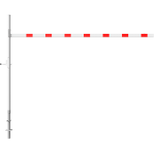 Height restriction barrier | cross tube length: 4500 mm | for padlock | for casting in concrete